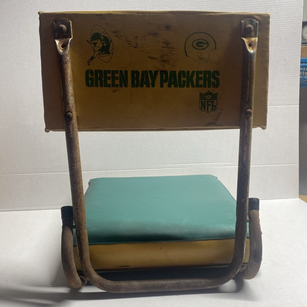 Vintage 1970's NFL GREEN BAY PACKERS Folding Stadium Seat Chair Nfl Memorabilia